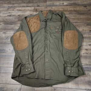 North River Outfitters long sleeve shirt with embroidered deer Size Medium 2249